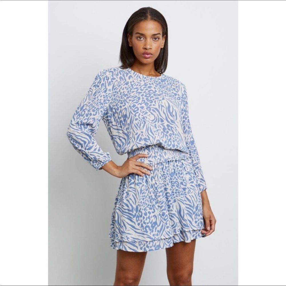 NEW Rails Inez Dress- in Blue Mixed Animal - Picture 2 of 10